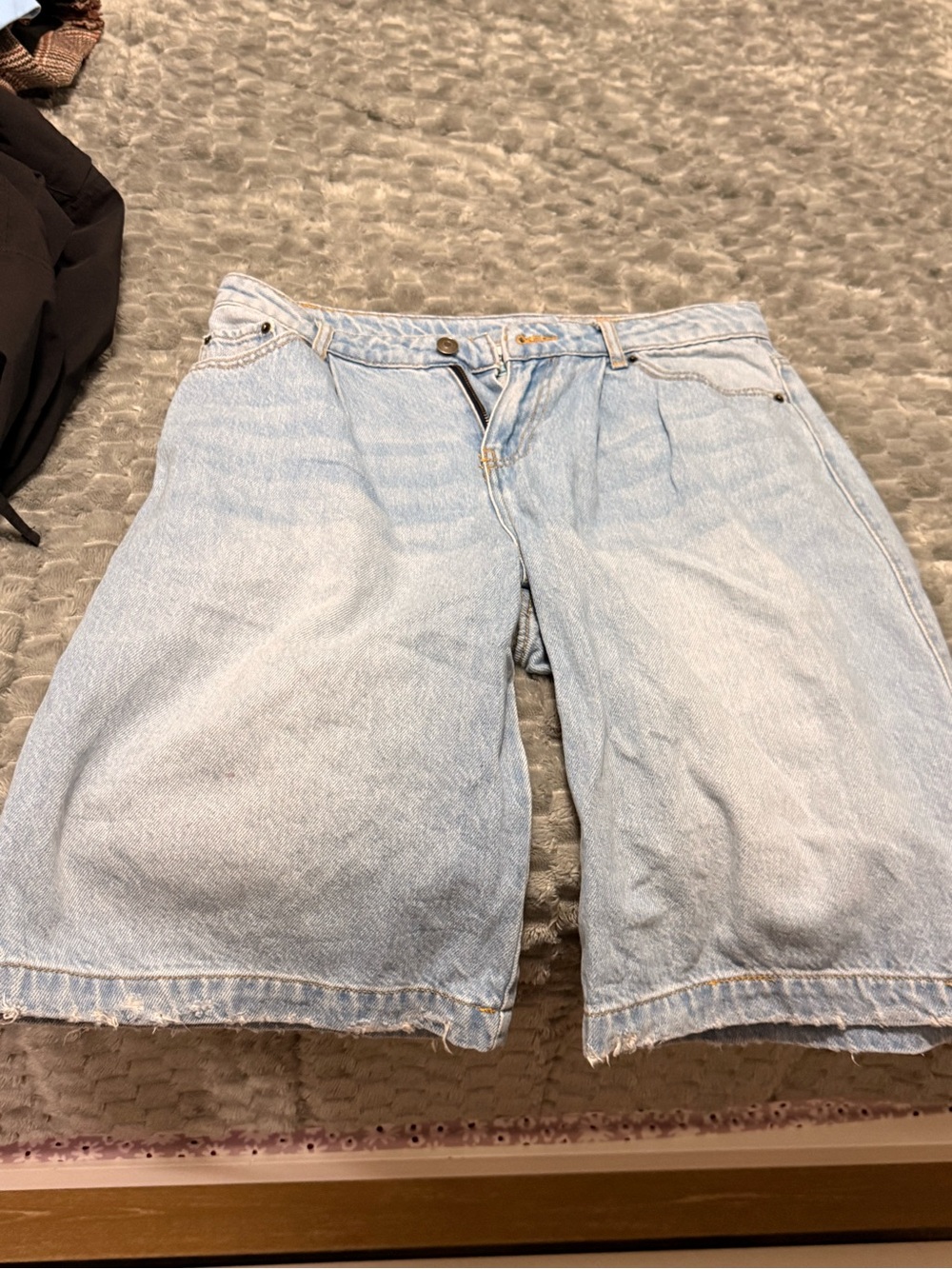 Light Wash Denim Bermuda Shorts - Casual Women's Shorts